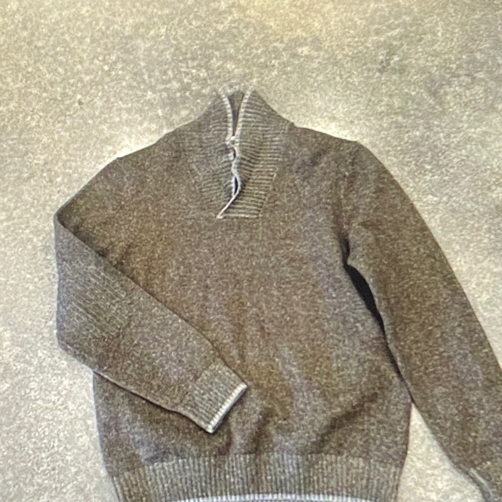 Joseph Charcoal Zip-Up Sweater